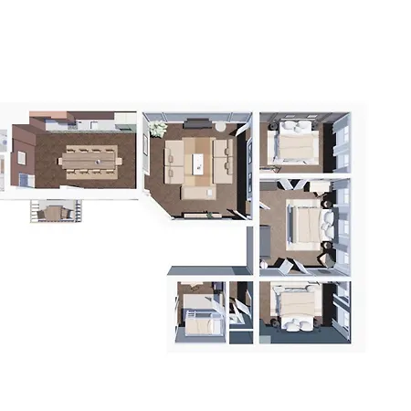 Large 4 Bedroom With Balcony & Bathtub In Cph Apartment *