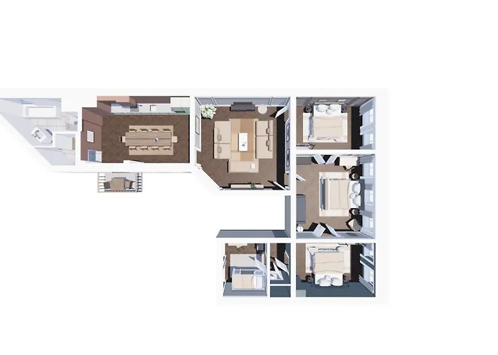 Large 4 Bedroom With Balcony & Bathtub In Cph Апартаменты *